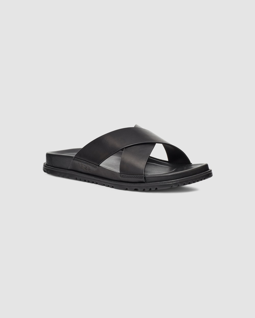 Wainscott Slide Black Leather UGG