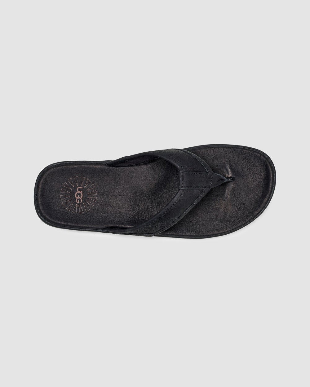 Seaside Leather Flip Flop Black