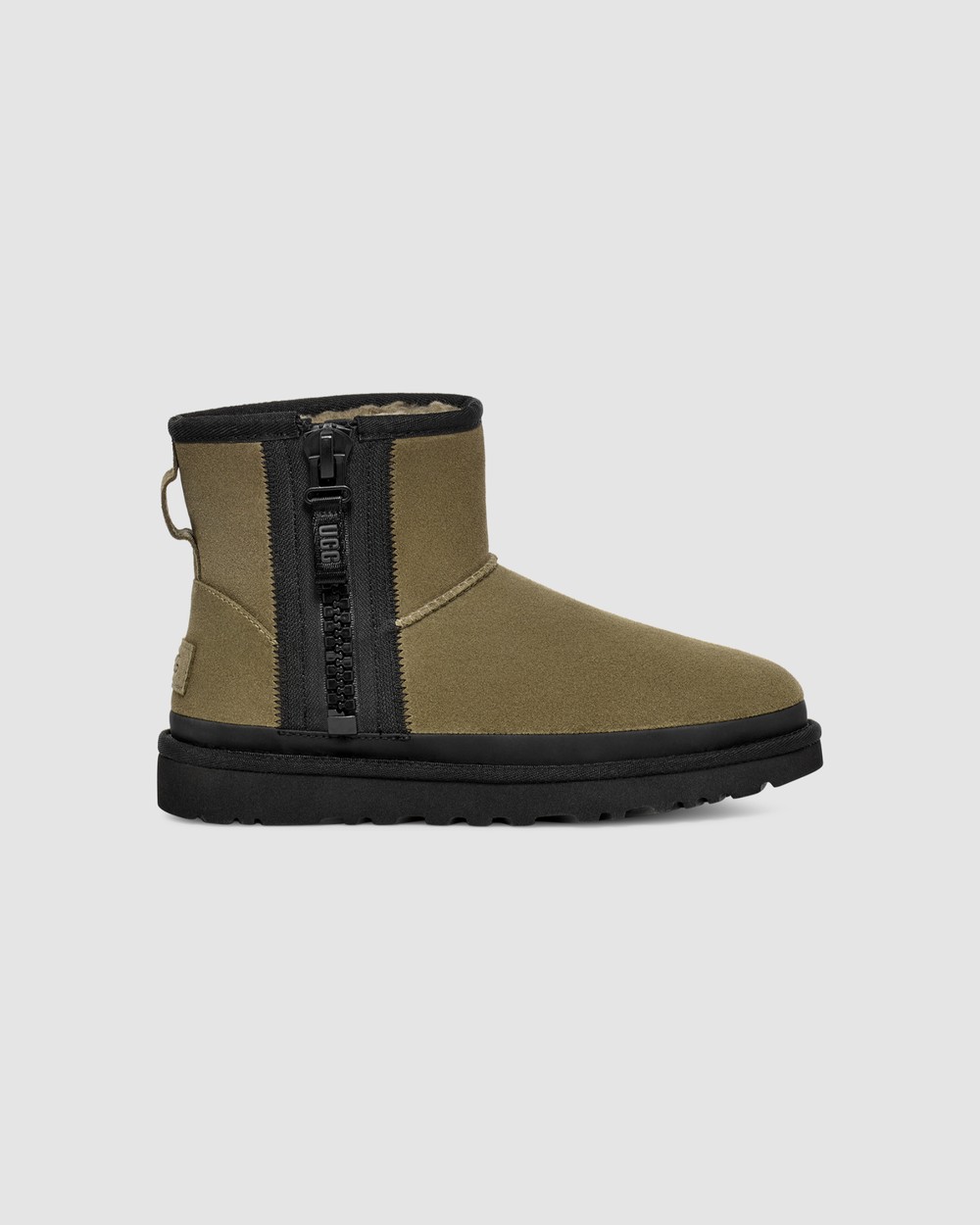 Classic Mini Zipper Tape Logo Burnt Olive UGG