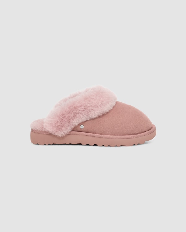 Pink and top blue ugg slippers