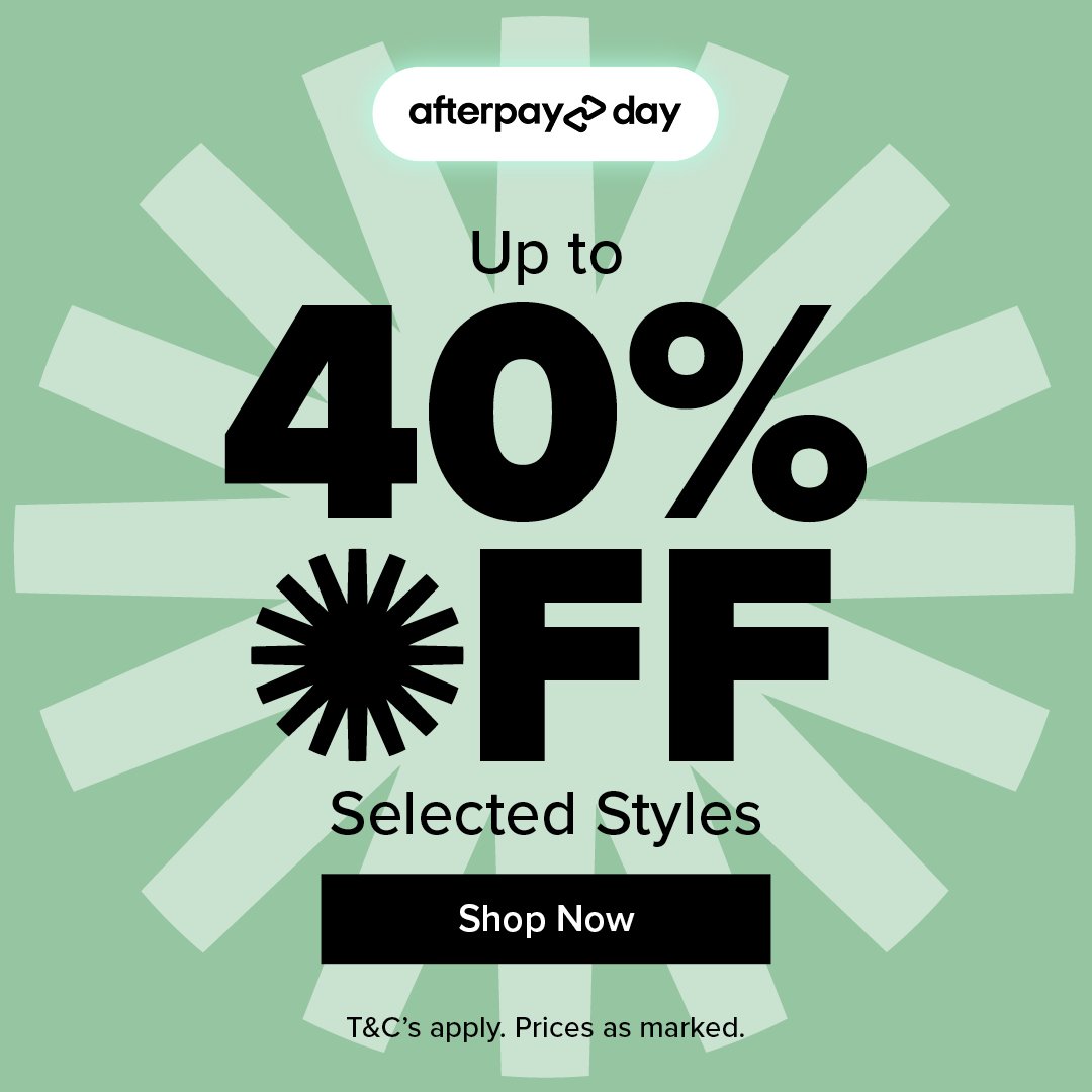 Up To 40% Off Selected Styles