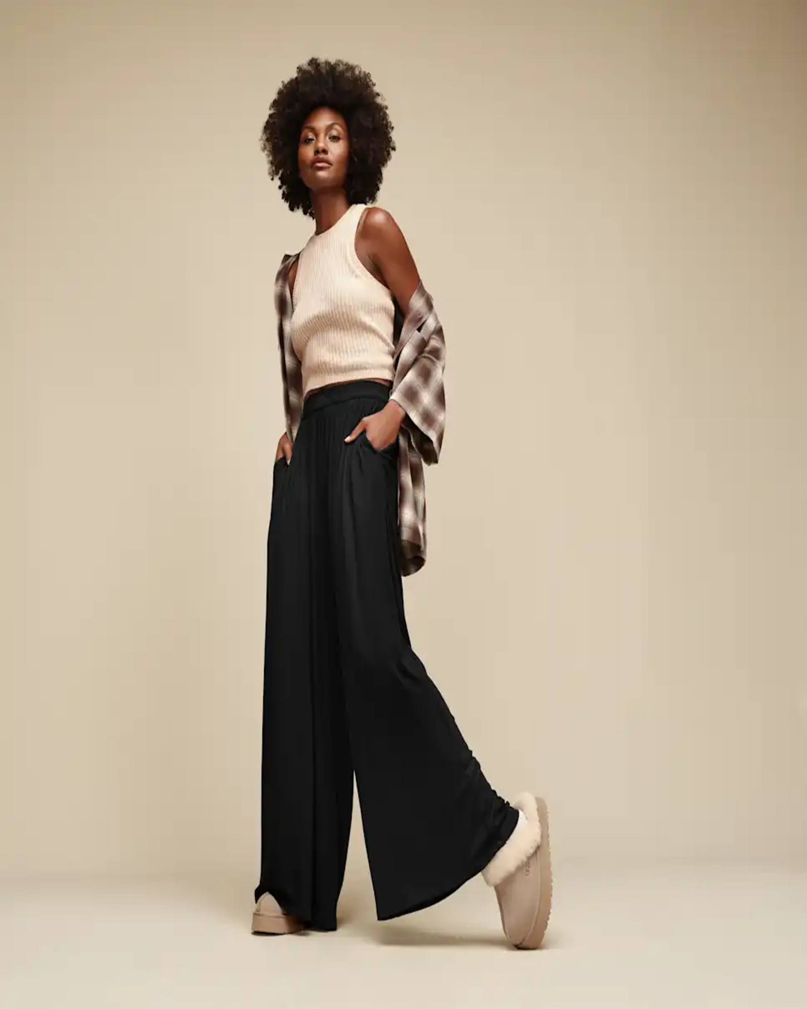 Women's Imogen Wide Leg Pant Rib