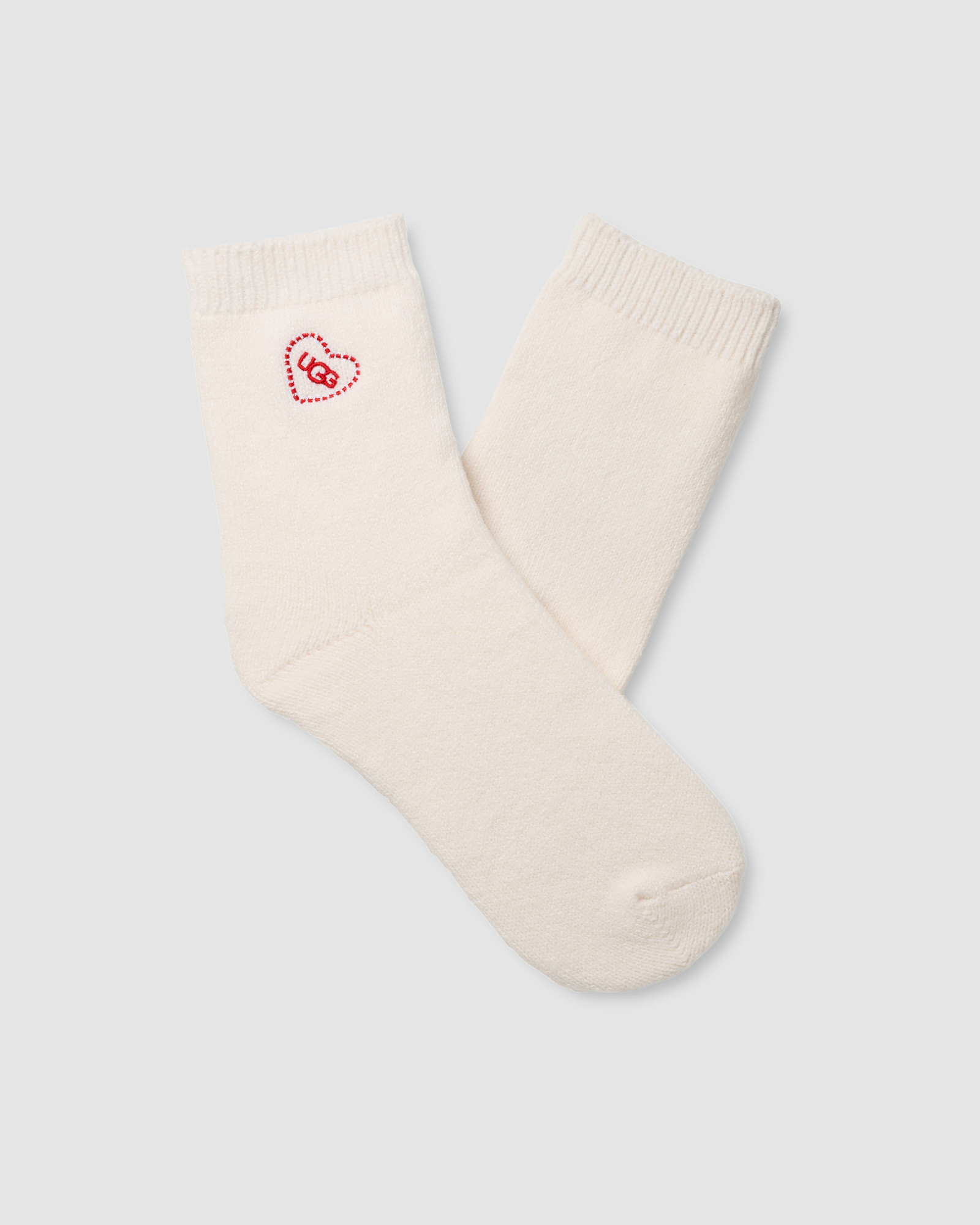 Rib Knit Slouchy Quarter Crew Sock Love '26