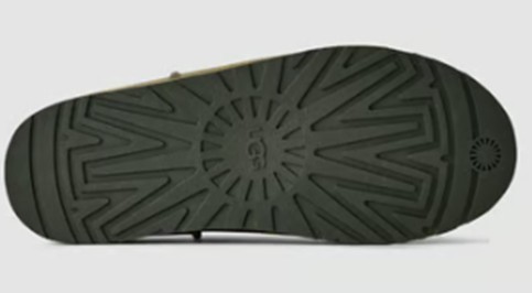 Underside of the Otzo Clog in black