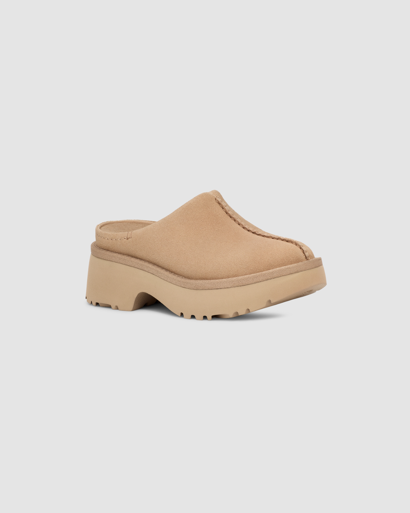 靴 UGG NEW HEIGHTS CLOG BEIGE UGG New Heights Cozy Suede Platform Clogs | Dillard's