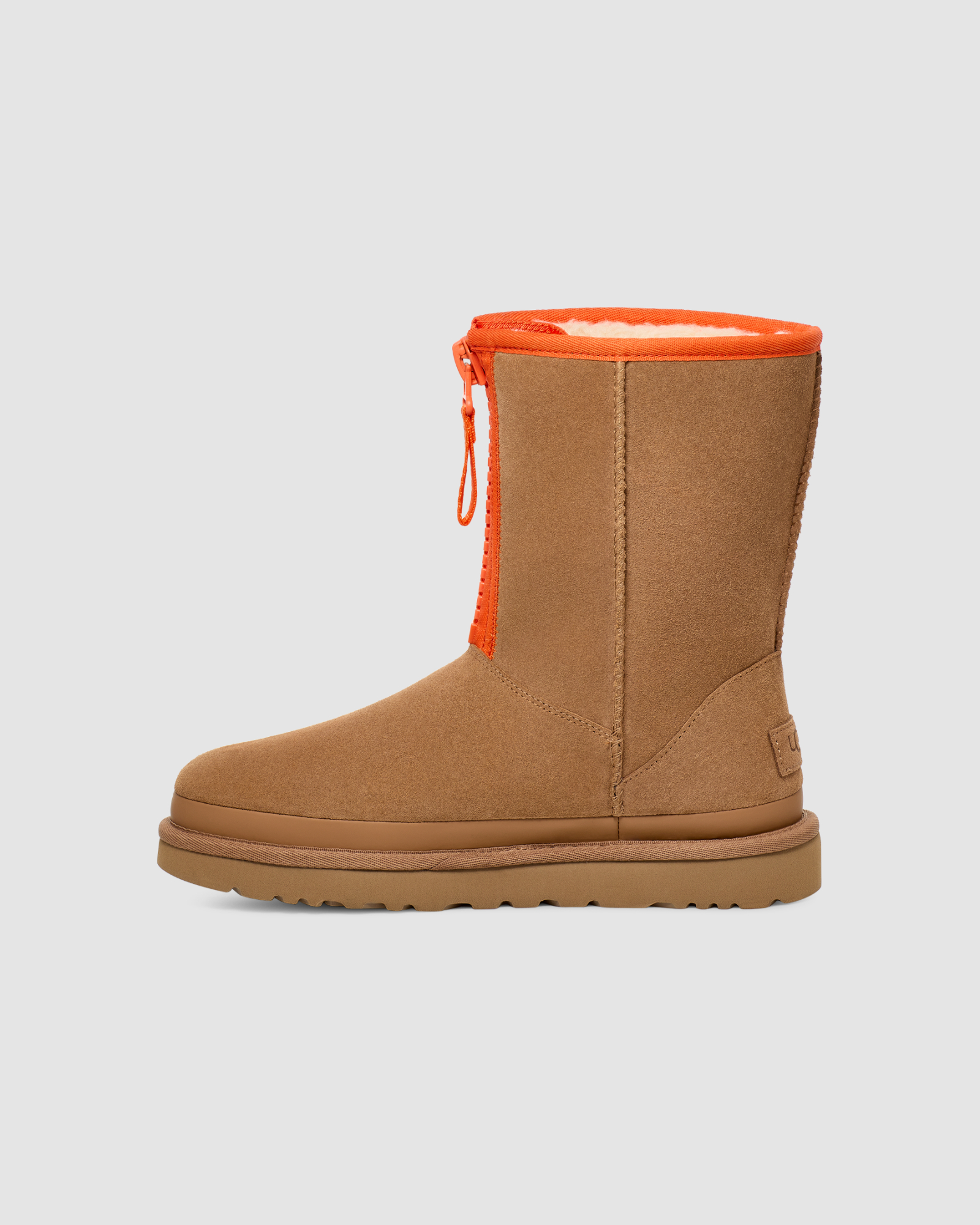 Classic Short Zipper Tape Logo Chestnut | UGG