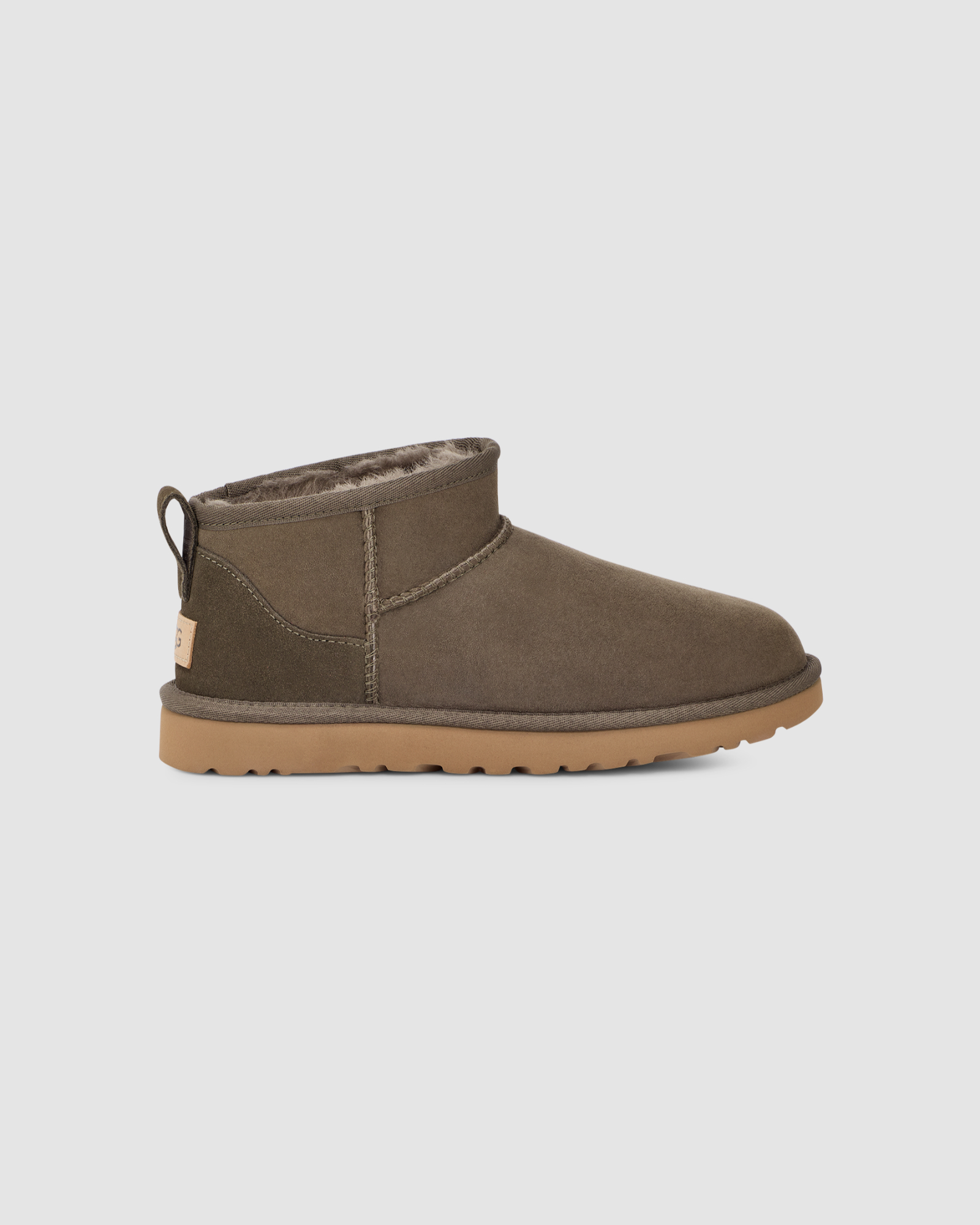 Gray mini ugg boots best sale