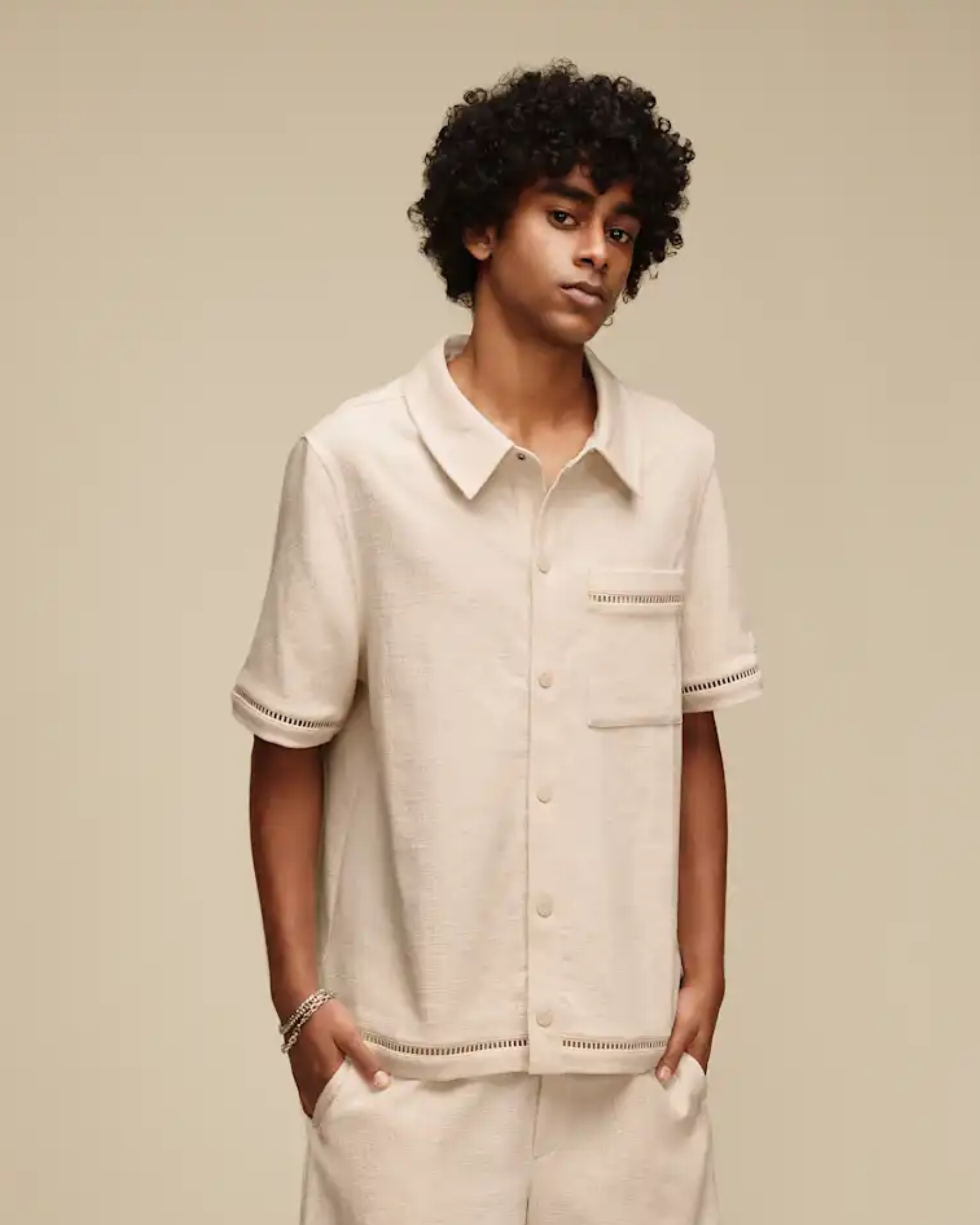 Devyn Short Sleeve Shirt Cream | UGG