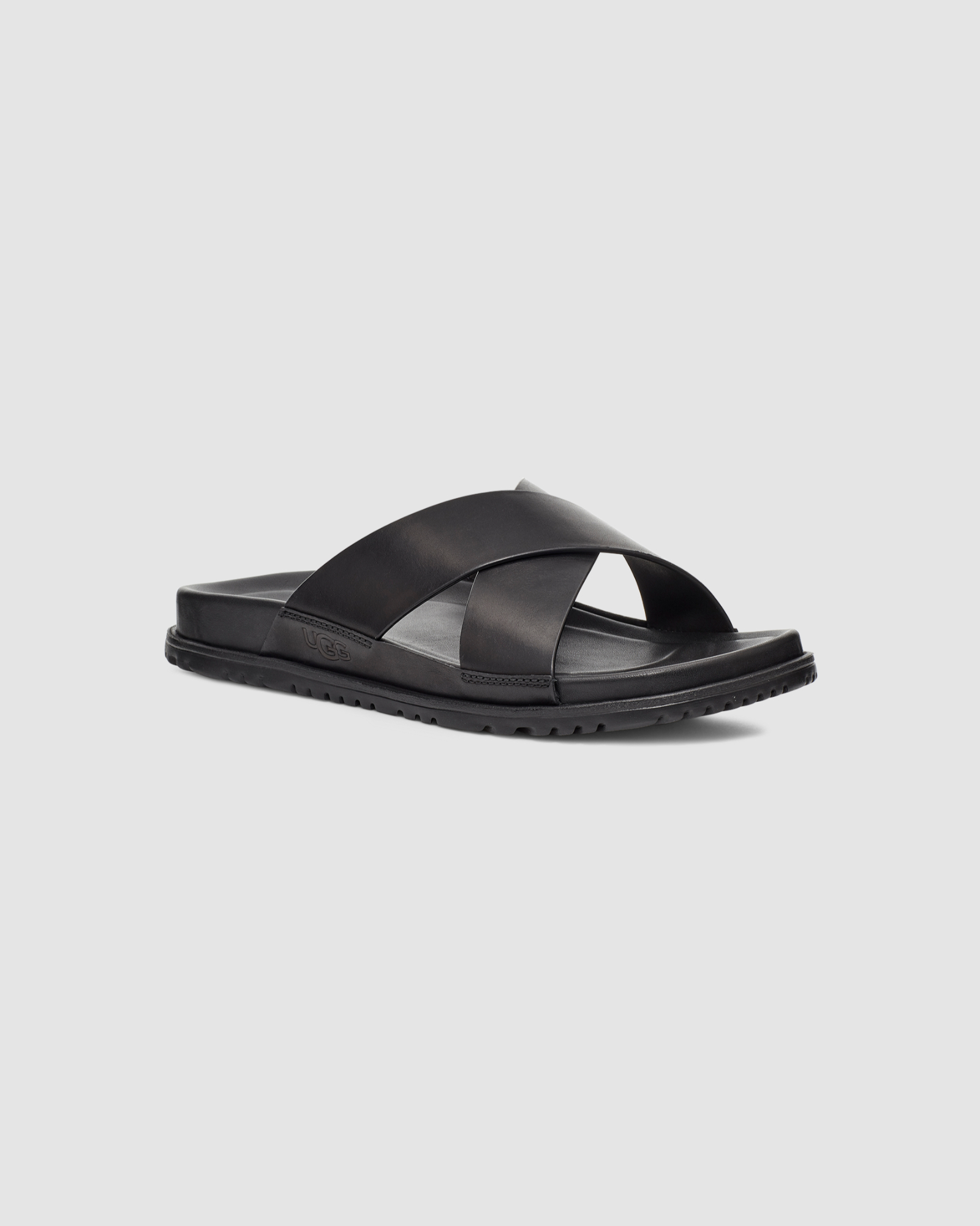 UGG Wainscott Slide レザーサンダル ブラック ベイクルーズ UGG Wainscott Slide レザーサンダル ブラック ベイクルーズ the