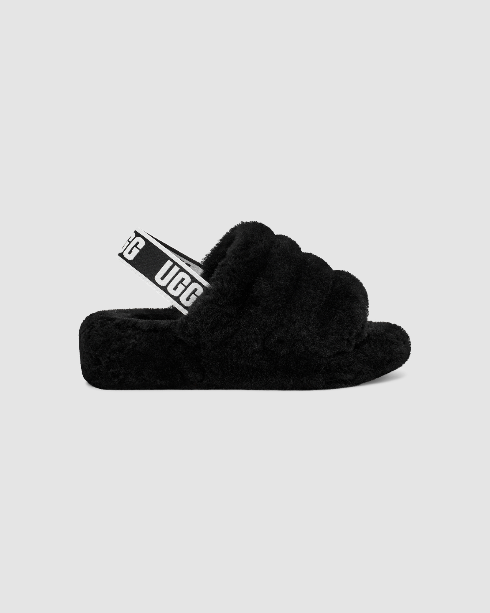 Fluffy fashion black uggs