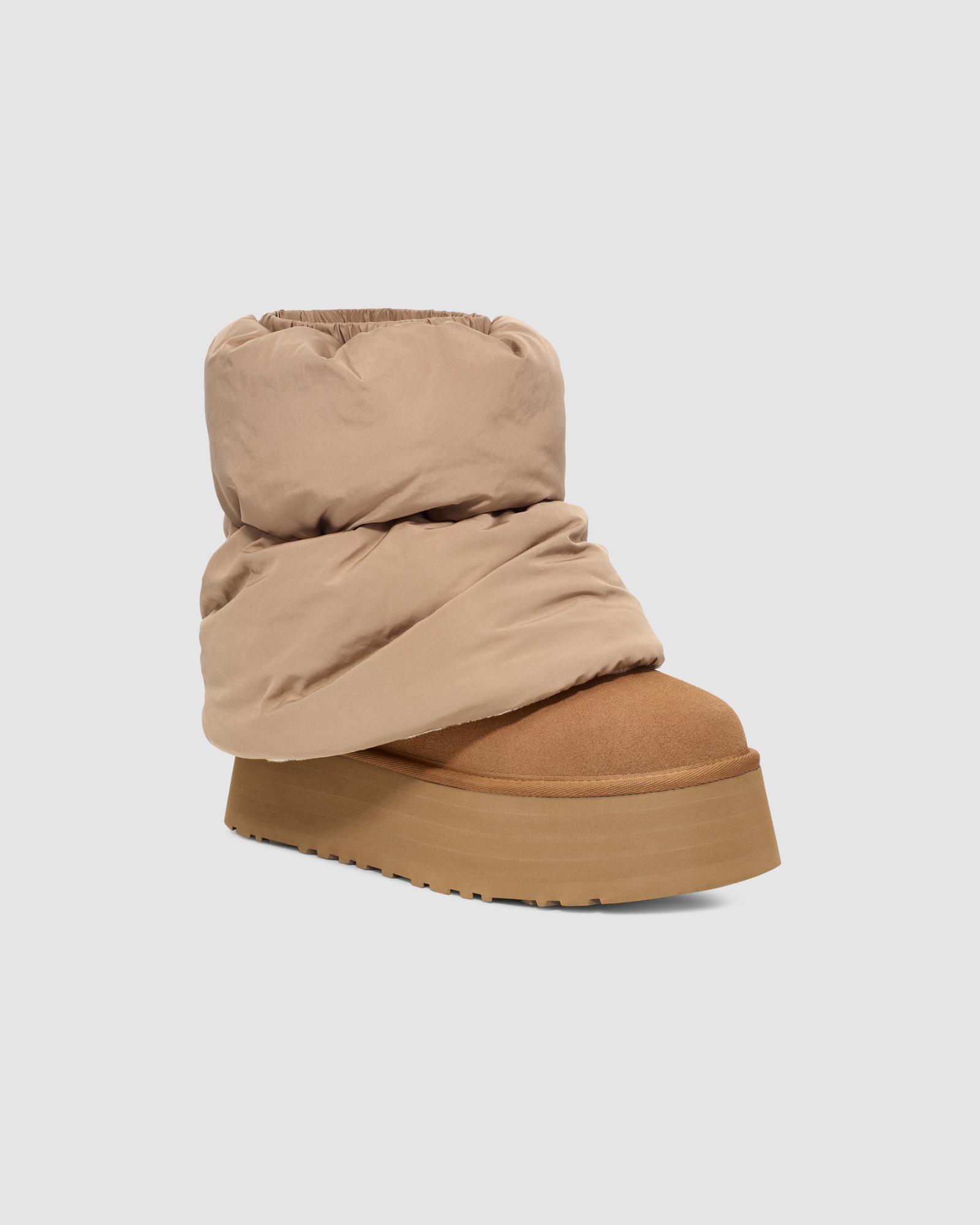 Women's Classic Mini Dipper Puffer Boot in Amphora / Chestnut